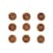 Organic Elements 1/2" Brown Wood Buttons, 9ct.